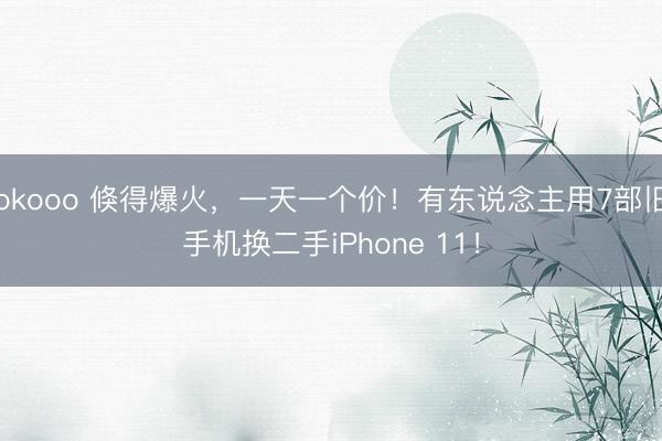 okooo 倏得爆火，一天一个价！有东说念主用7部旧手机换二手iPhone 11！